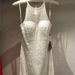 NWT Adrianna Papell beaded halter cocktail/wedding dress size 2